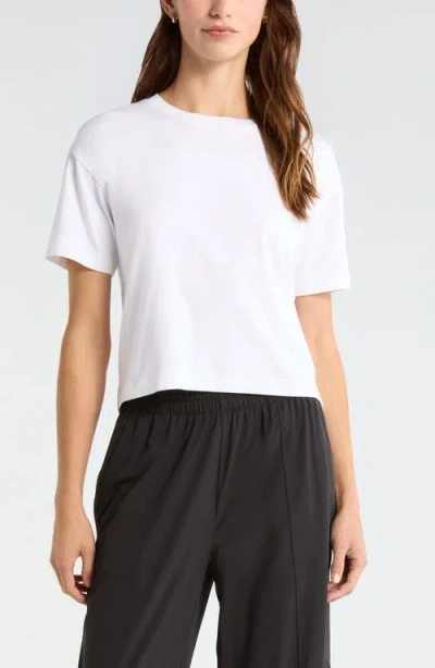 Zella Atlas High Waist Utility Adjustable Ankle Pants In White