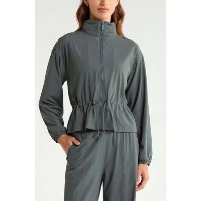 Zella Atlas Jacket With Hidden Hood In Green