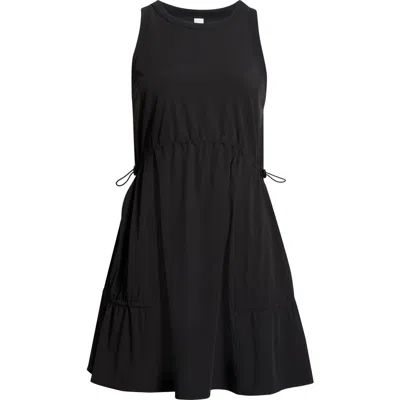Zella Atlas Tiered Athletic Dress In Black