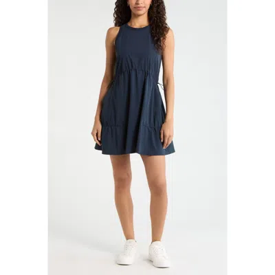Zella Atlas Tiered Athletic Dress In Blue