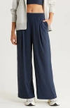 Zella Atlas Wide Leg Pants In Blue
