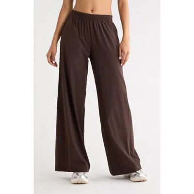 Zella Atlas Wide Leg Pants In Brown