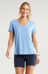 Zella Breathe Active T-shirt In Blue Azurine
