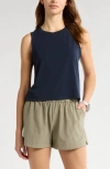 Zella Breathe Active Tank In Navy Sapphire