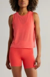 Zella Breathe Active Tank In Red Cayenne