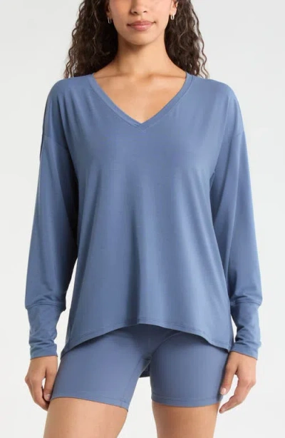 Zella Breathe Long Sleeve T-shirt In Blue