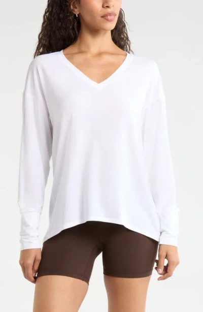 Zella Breathe Long Sleeve T-shirt In White