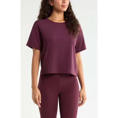 Zella Breathe Performance T-shirt In Burgundy