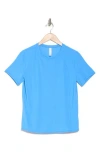 Zella Breeze Thru Mesh Active T-shirt In Blue Lapis