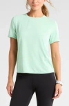 Zella Breeze Thru Mesh Active T-shirt In Green Crystal