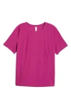 Zella Breeze Thru Mesh Active T-shirt In Purple Boysen