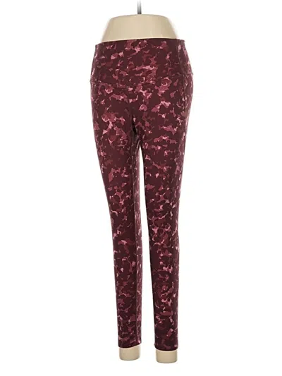 Pre-owned Zella Casual Pants In Burgundy