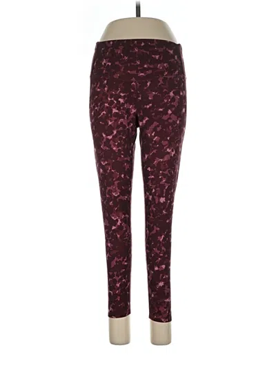 Pre-owned Zella Casual Pants In Burgundy