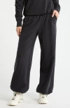 Zella Cinch Cord Hem Sweatpants In Black