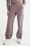 Zella Cinch Cord Hem Sweatpants In Gray