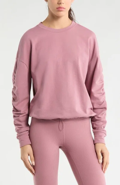 Zella Cinch Side Long Sleeve Top In Pink