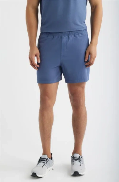Zella Circuit Train Silk Shorts In Blue