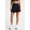 Zella Clean Sweep Pleated Performance Skirt In Black