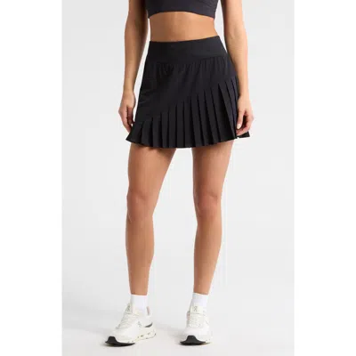 Zella Clean Sweep Pleated Performance Skirt In Black
