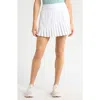 Zella Clean Sweep Pleated Performance Skirt In White