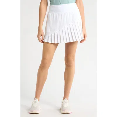 Zella Clean Sweep Pleated Performance Skirt In White