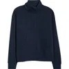 Zella Cloud Fleece Half Zip In Black