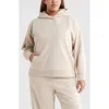 Zella Cloud Fleece Hoodie In Tan Oxford