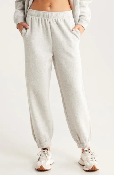 Zella Cloud Fleece Joggers In Grey Light Heather
