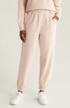 Zella Cloud Fleece Joggers In Pink Peach