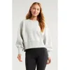 Zella Cloud Fleece Relaxed Sweatshirt In Grey Light Heather