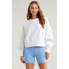 Zella Cloud Fleece Relaxed Sweatshirt In White