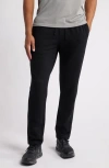 Zella Cloud Fleece Straight Leg Sweatpants In Black