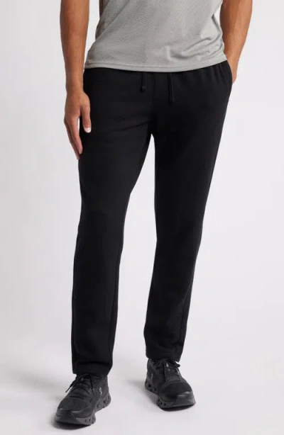 Zella Cloud Fleece Straight Leg Sweatpants In Black
