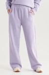 Zella Cloud Fleece Straight Leg Sweatpants In Purple Heirloom