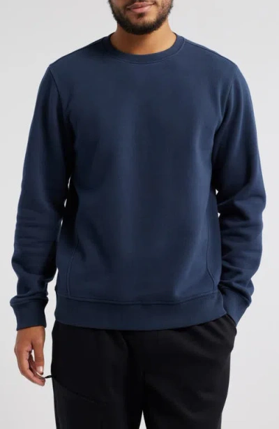Zella Cloud Fleece Sweatshirt In Navy Eclipse