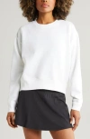 Zella Cloud Fleece Sweatshirt In White