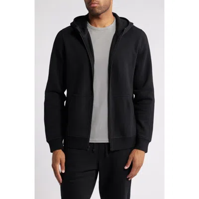 Zella Cloud Fleeze Zip Hoodie In Black