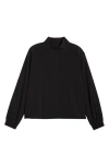Zella Club Half Zip Pullover In Black