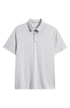 Zella Dynamic Train Polo In Grey Silk Light Heather