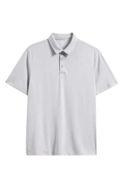 Zella Course Polo In Grey Silk Light Heather