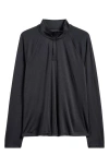 Zella Course Quarter-zip Pullover In Black Caviar