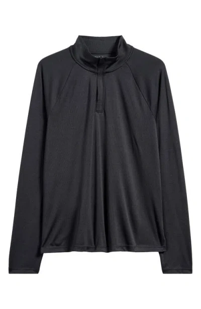 Zella Course Quarter-zip Pullover In Black Caviar