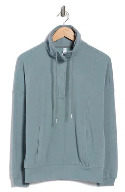 Zella Cozy Half Zip Pullover Sweatshirt In Gray