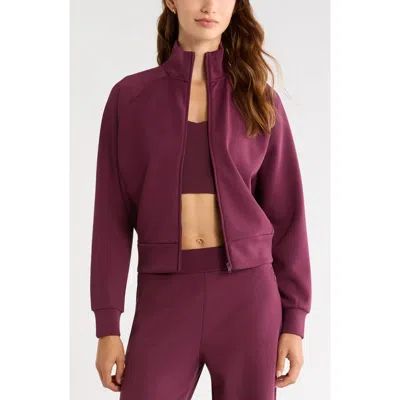 Zella Cozy Luxe Track Jacket In Purple