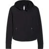 Zella Cozy Tech Zip Hooded Jacket In Black