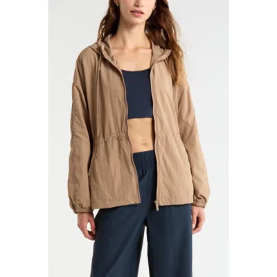 Zella Day To Day Cinched Jacket In Brown