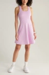 Zella Daybreak Cross Back Tennis Dress In Purple Pastel