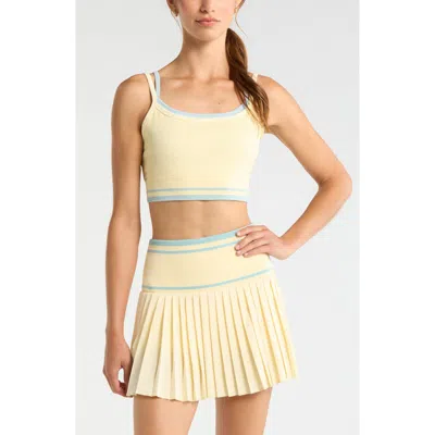 Zella Double Layer Seamless Sports Bra In Yellow