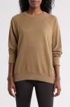 Zella Drew Crewneck Sweatshirt In Brown Shiitake