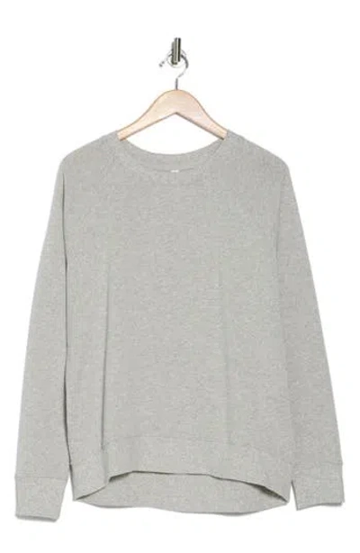 Zella Drew Crewneck Sweatshirt In Grey Light Heather